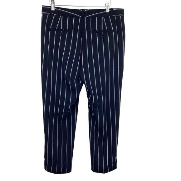 Banana Republic Avery Women's Striped Pants Size 6 Navy & White Trousers - Picture 7 of 9